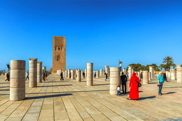 rabat morocco hassan tower place in rabat