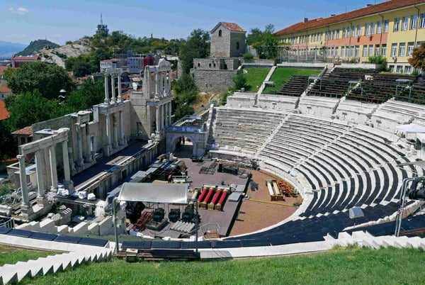 roman theatre of philippopolis in plovdiv