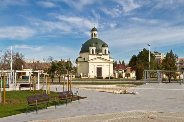 rozalia church in the slovak town of komarno built in classical style 