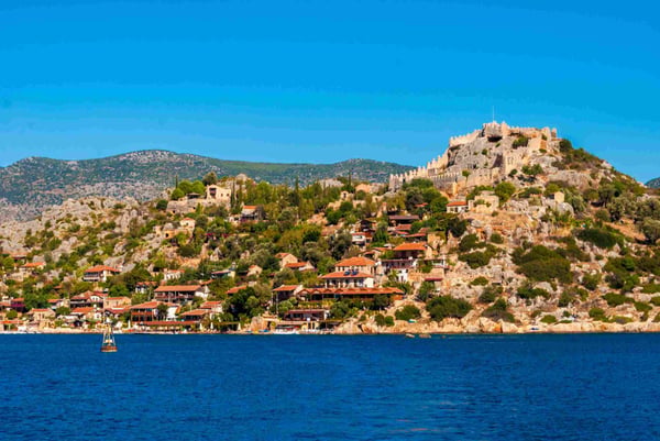 ruins in ancient city in Kekova