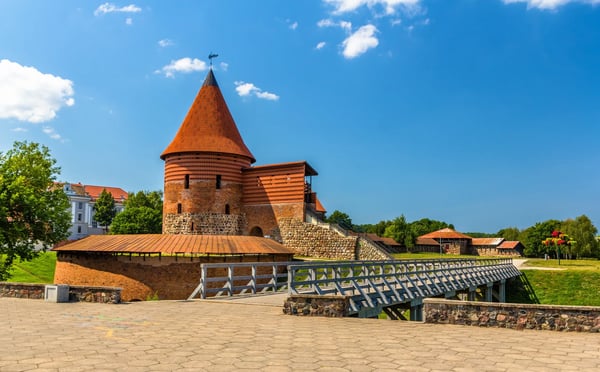 ruins of the castle in kaunas lithuania