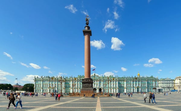 russia saint petersburg panorama of a sunny spring day 