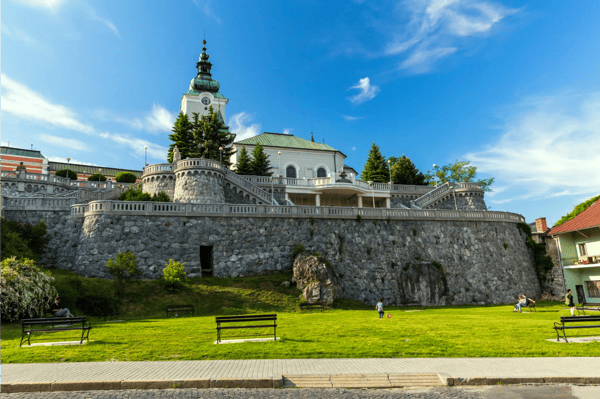 ruzomberok slovakia view to the church st andrew a famous and historical buildings