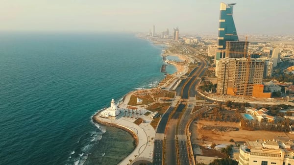 saudi arabia jeddah northern corniche drone sh 