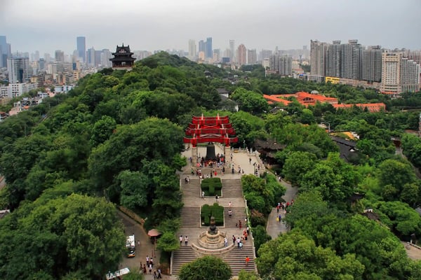 scenery of yellow crane tower in wuhan