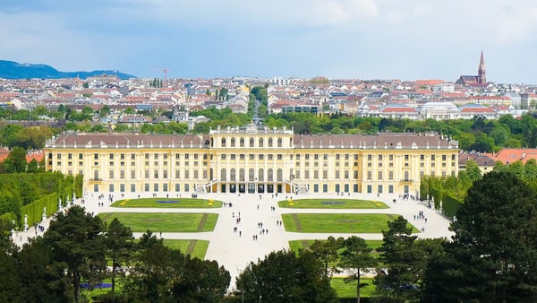 schonbrunn baroque palace in vienna is a former imperial summer residenc