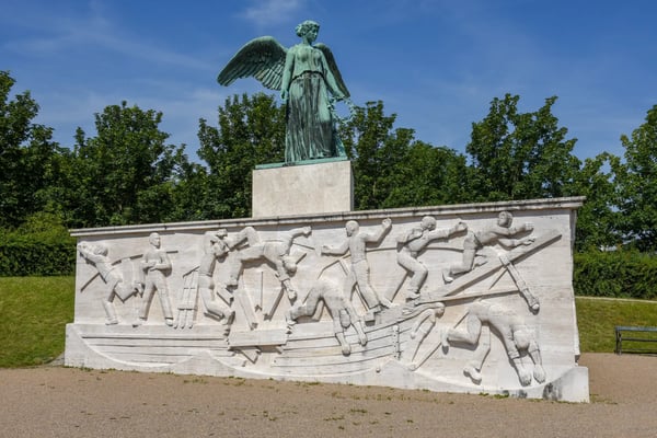 sculpture of sofartsmonumentet a maritime monument to the danish merchant navy seamen who lost