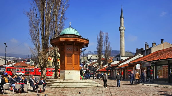 sebilj fountain on bascarsija square in sarajevo bosnia and herzegovina