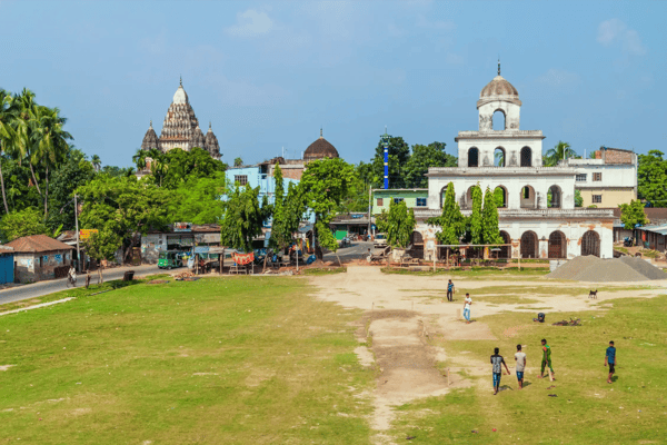 shiva temple and dol mandir temple in puthia village bangladesh