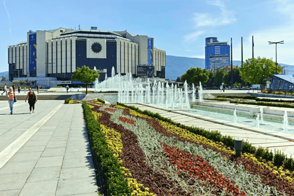 sofia bulgaria building of national palace of culture in city of sofia bulgaria