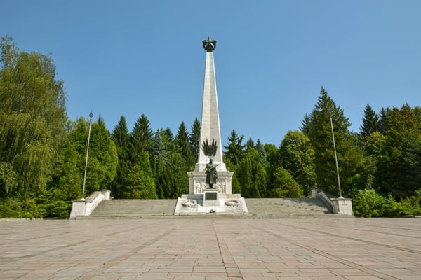 soviet army memorial in svidnik in northern slovakia close to dukla pass