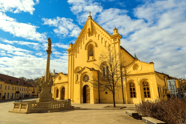 st stephen s church in bratislava in a summer day slovakia