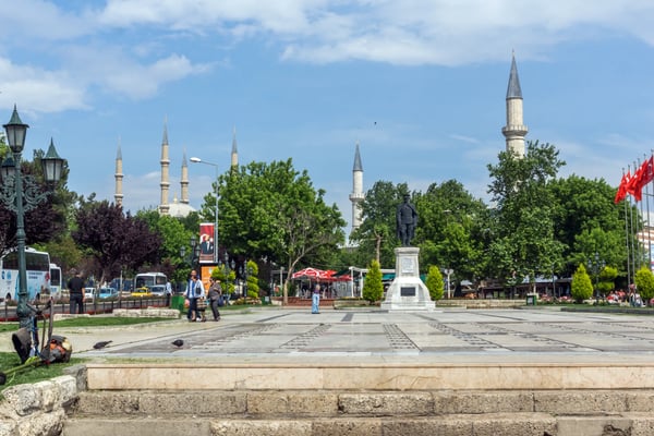 street in the center of city of edirne east thrace