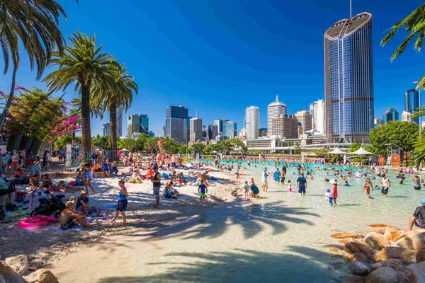 streets beach in south bank parkland