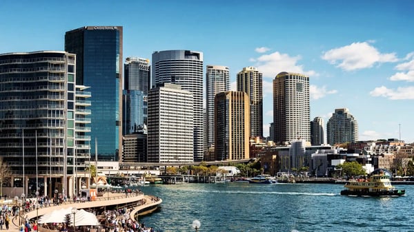 sydney central cbd and circular quay urban skyline in australia