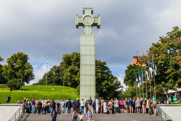tallinn estonia war of independence victory column in tallinn estonia