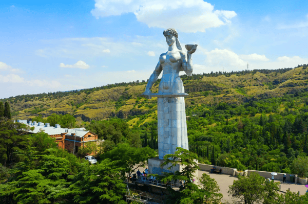 tbilisi georgia statue of mother georgia in tbilisi georgia the memorial