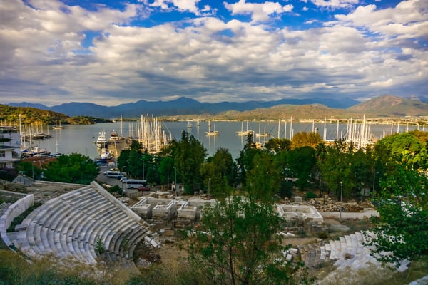 telmessos ancient theater view in fethiye