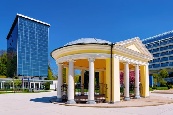 tempel pavilion in old city at medical center in rogaska slatina in slovenia in south styria travel 