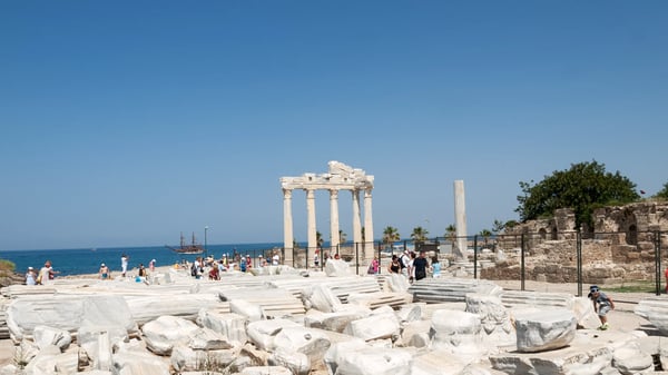 temple of apollo ancient ruins in side turkey 