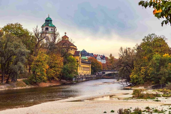 the cityscape of munich town germany