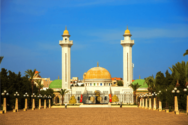the mausoleum of habib bourguiba in monastir tunisia north africa 