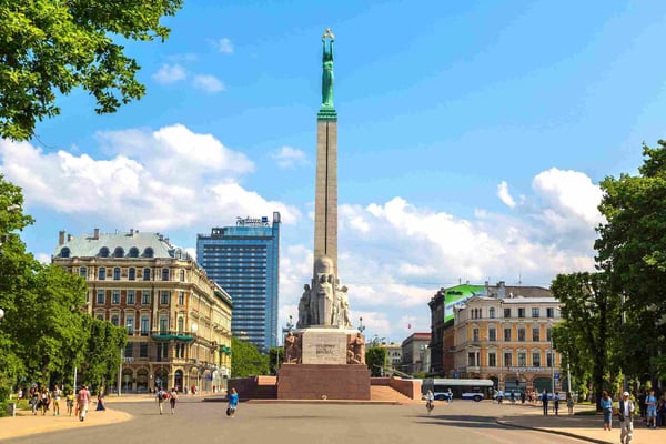 the monument of freedom in Riga