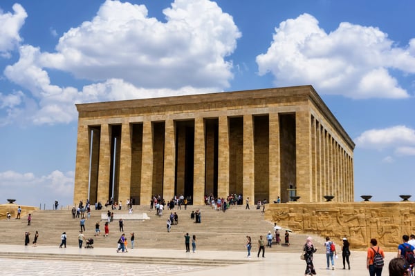 tourists visiting ataturk mausoleum anitkabir monumental tomb of mustafa kemal ataturk