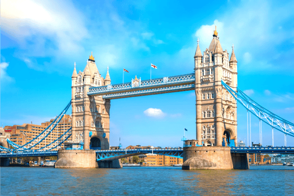 tower bridge that crosses river thames in london uk london uk