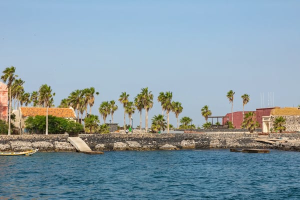 traditional architecture at goree island dakar senegal west africa