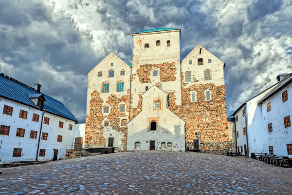 turku castle in finland a medieval castle from century inner courtyard view 