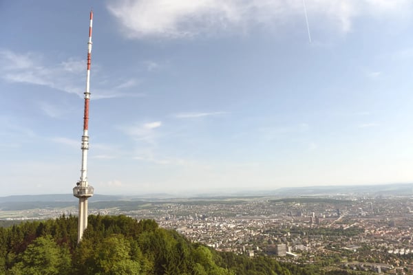 uetliberg tv tower and zurich panorama switzerland
