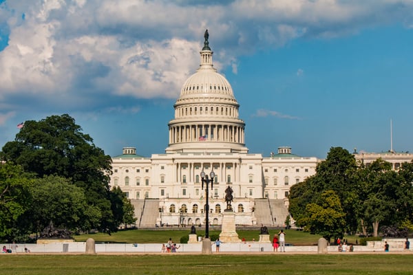 us capitol view from national mall 