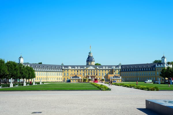 view of karlsruhe palace karlsruhe in germany