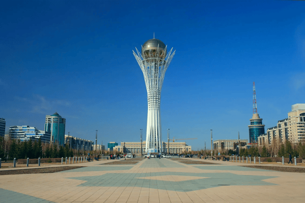 view of the central square of astana 