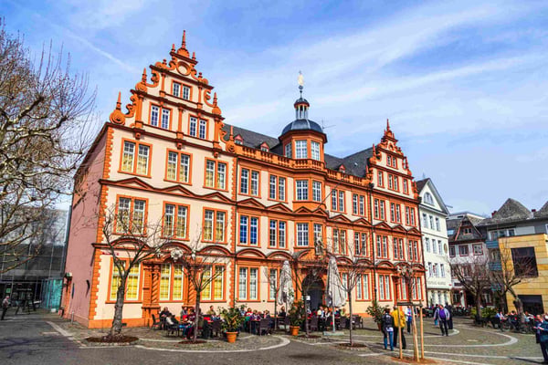 view of the gutenberg museum in mainz germany