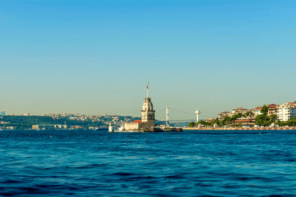 view of the quays of old istanbul from the se