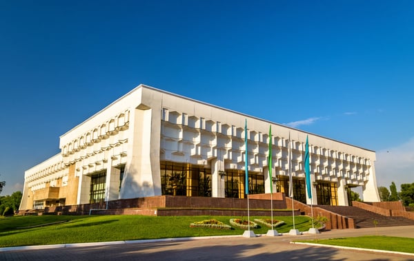view of turkiston concert hall in tashkent uzbekista