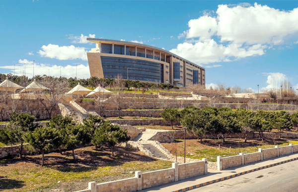 view on the ancient roman theater located in capital of jordan amman