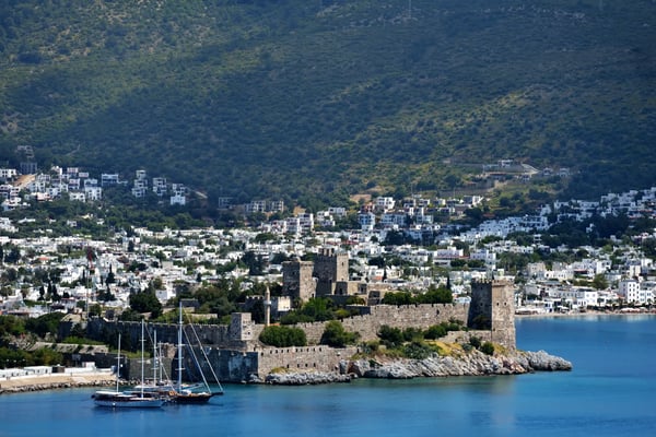 view to bodrum castle turkey