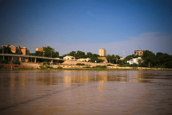 view to niger river and niamey city niger