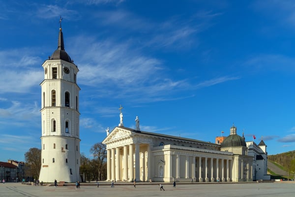 vilnius cathedral in vilnius lithuania