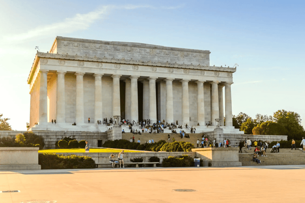 washington dc usa lincoln memorial in the evening washington dc usa it s an american