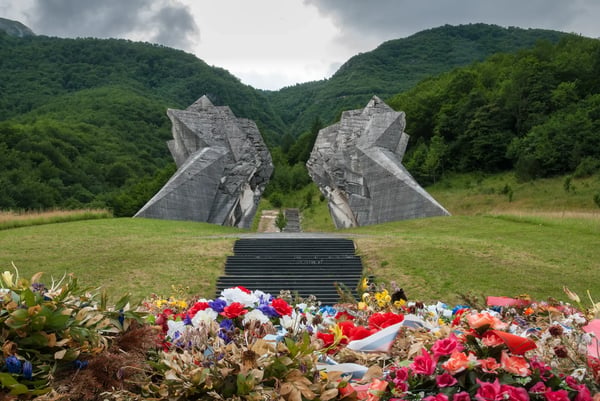 world war ii monument in sutjeska national park bosnia and herzegovina