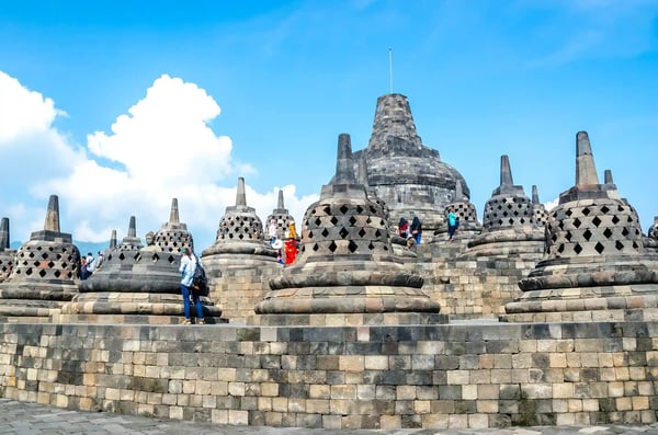 yogyakarta indonesia unidentified people visit borobudur temple where is the historical