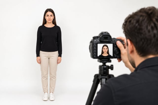 Taking Photo For Visa Application