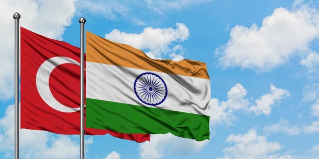 Turkey And Indian Flag Together