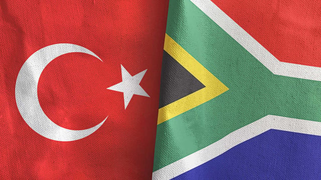 Banderas de Turquía y Sudáfrica juntas
