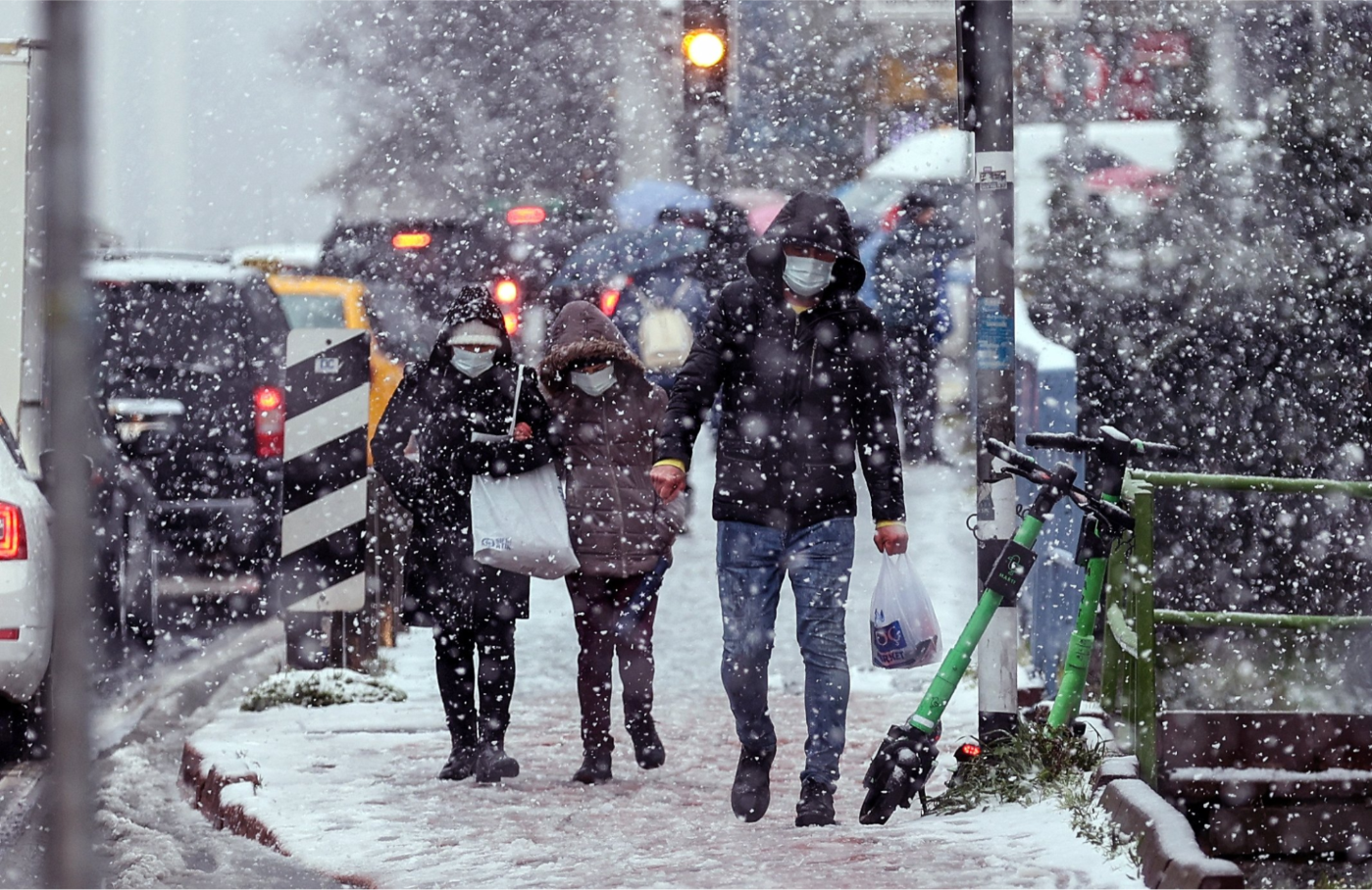 Snowfall Common in Istanbul