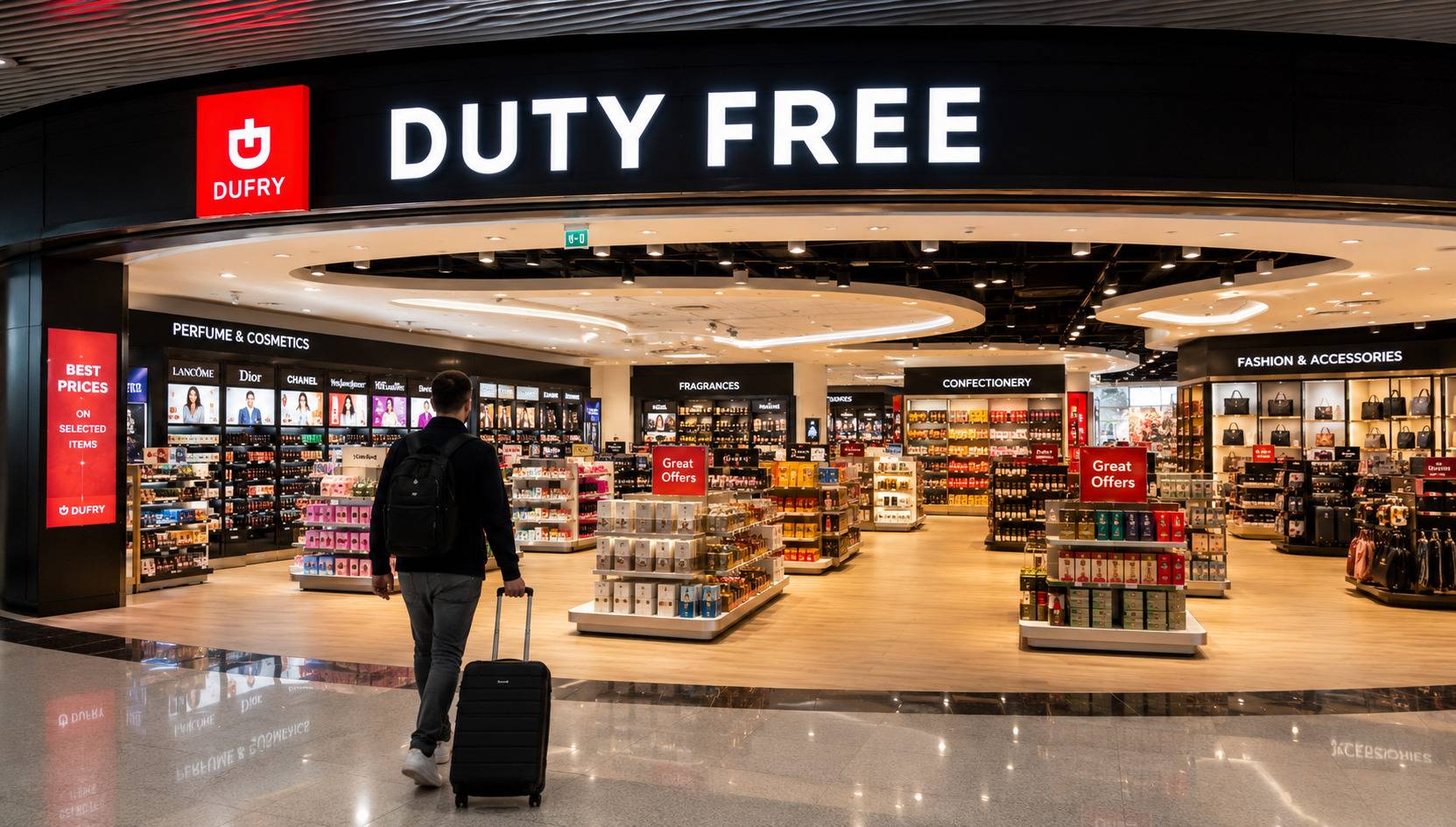 A Person Entering Duty Free At Turkey Airport